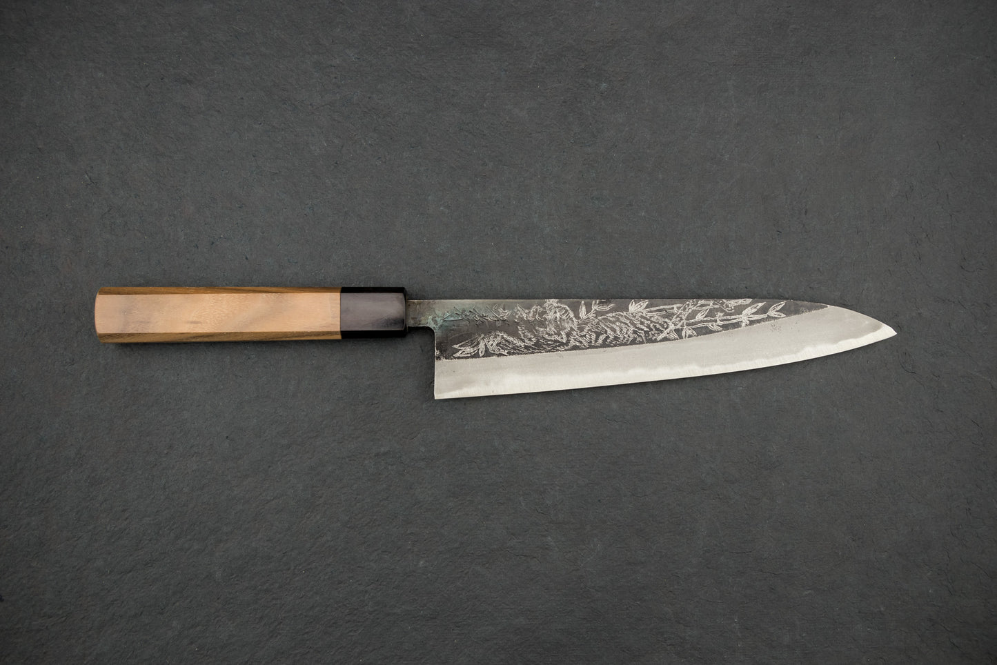 Sakai Takayuki Michiko Special Engraved Aogami Gyuto 210mm "Tiger" from Sakai Takayuki