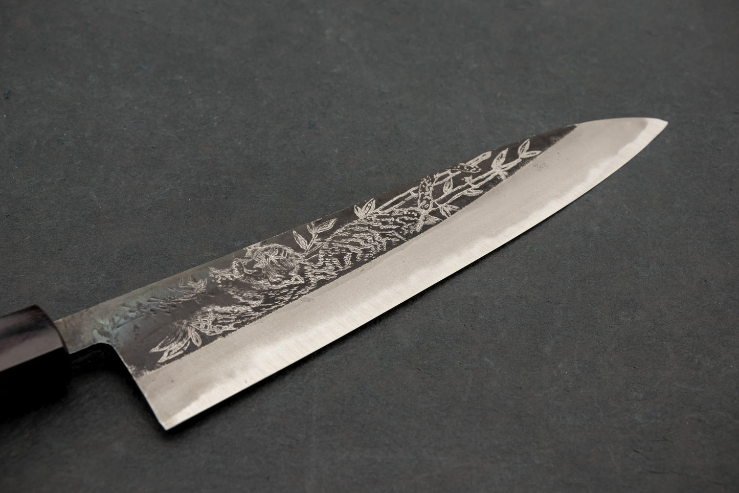 Sakai Takayuki Michiko Special Engraved Aogami Gyuto 210mm "Tiger" from Sakai Takayuki