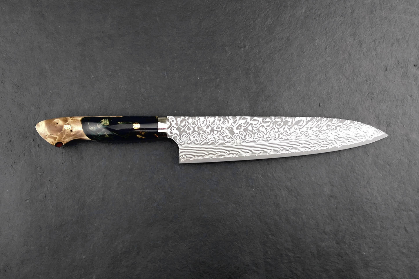 Yoshimi Kato SG2 Black Damascus Western Gyuto 240mm from Yoshimi Kato
