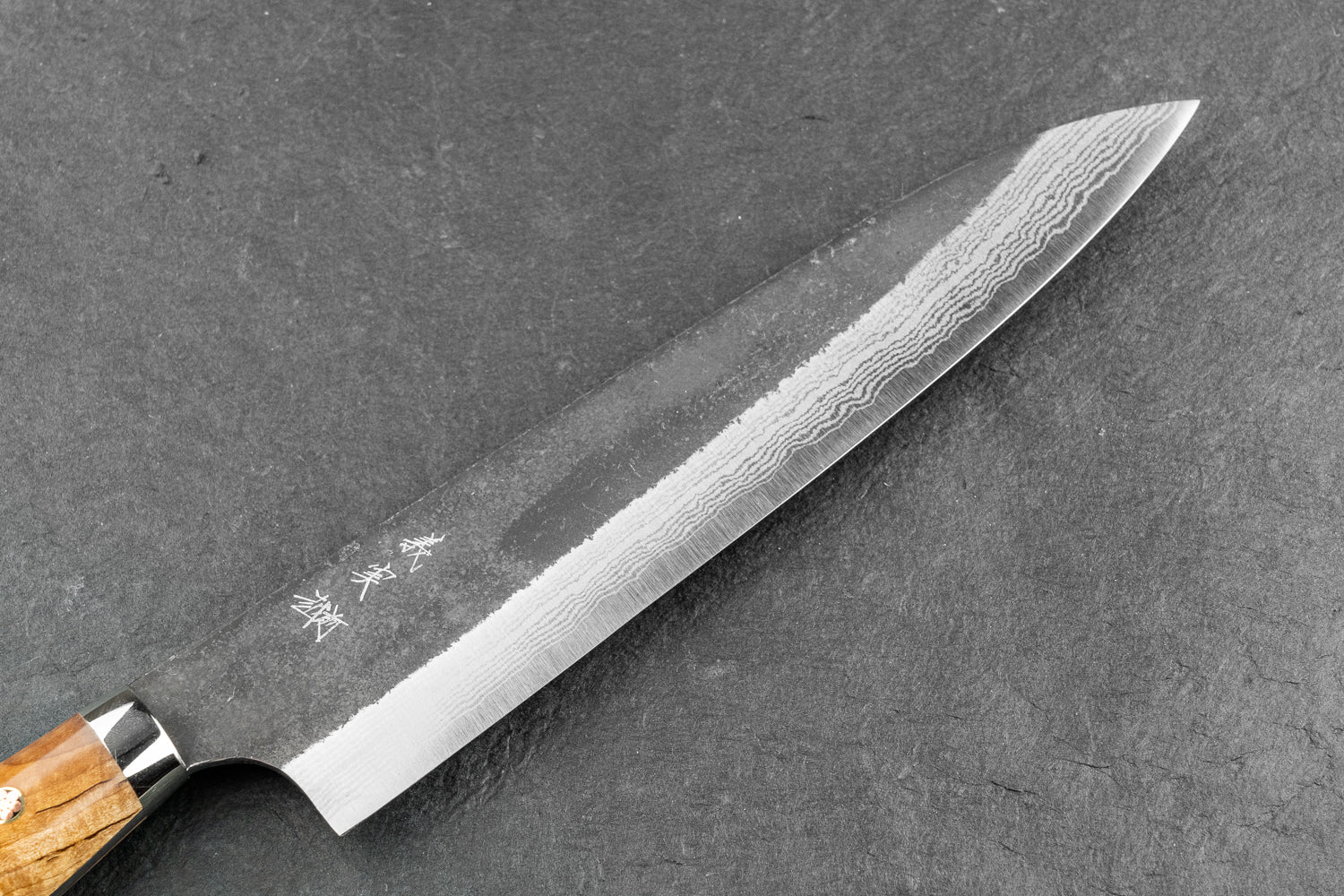 Yoshimi Kato AS Kurouchi Damascus Western Gyuto 210mm from Yoshimi Kato