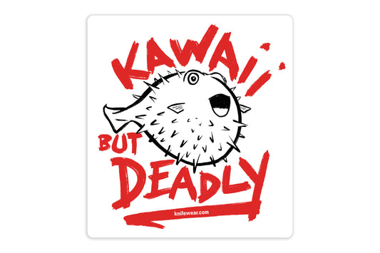Knifewear Kawaii but Deadly Sticker from Knifewear Merch