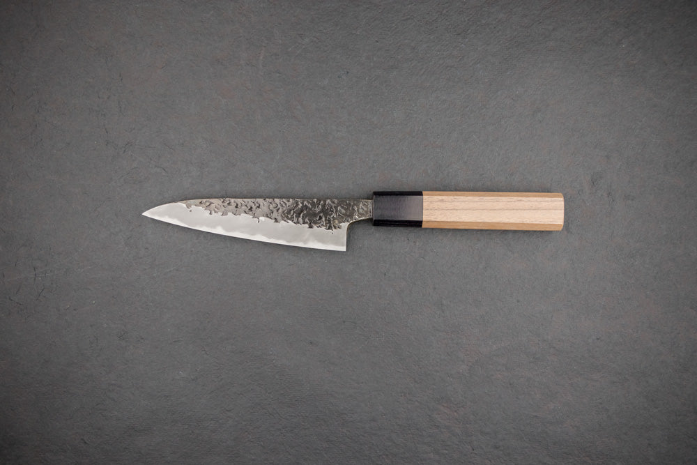 Kisuke Manaka Shirogami 2 Honwarikomi Kurouchi Tsuchime Petty 120mm from Manaka Hamono