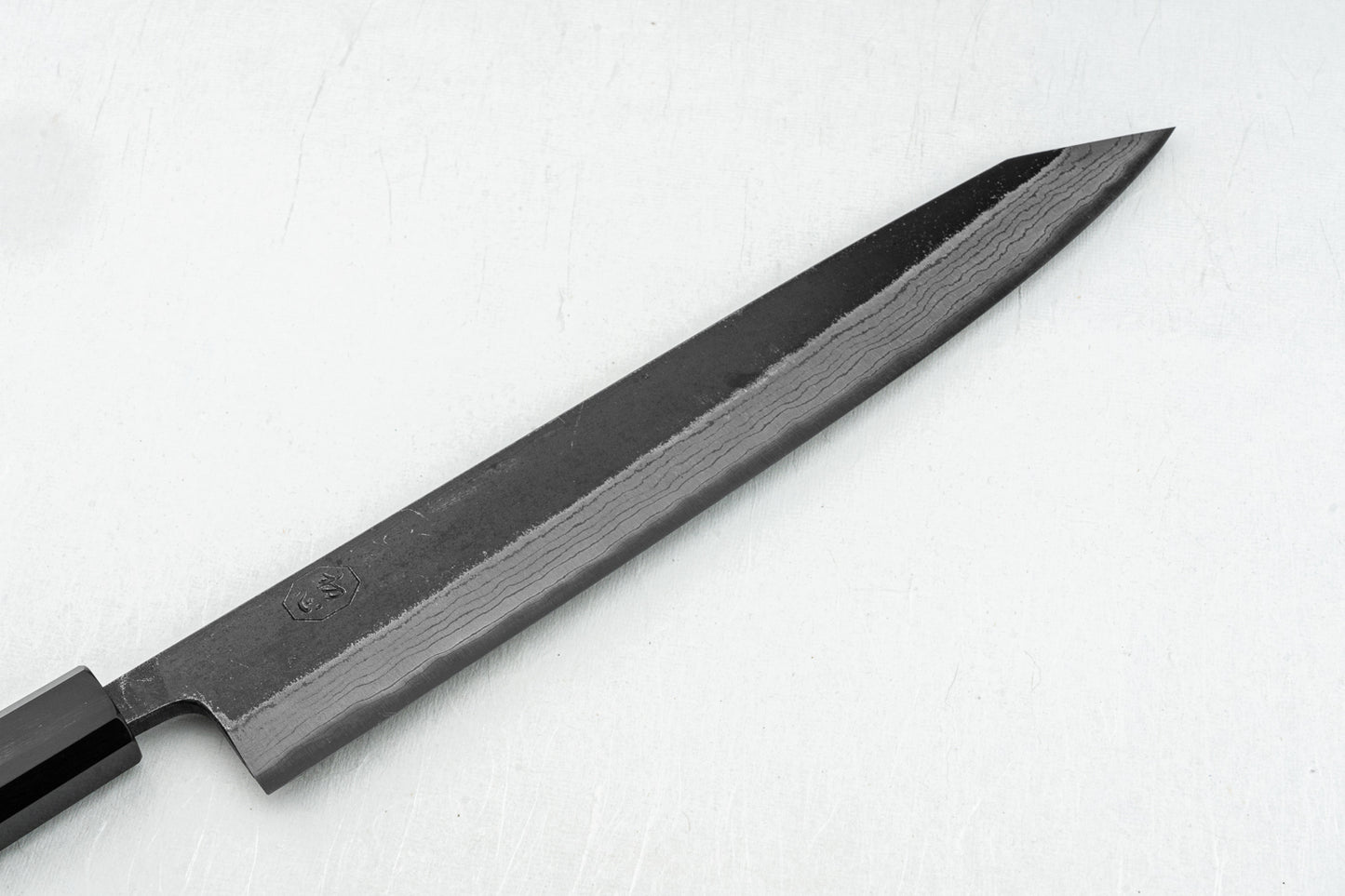 Hatsukokoro Kumokage Aogami Kurouchi Damascus Sujihiki 250mm from Hatsukokoro