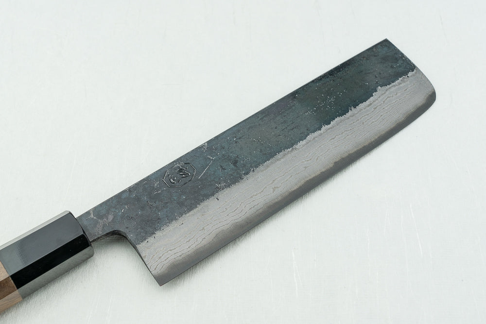 Hatsukokoro Kumokage Aogami Kurouchi Damascus Nakiri 165mm from Hatsukokoro