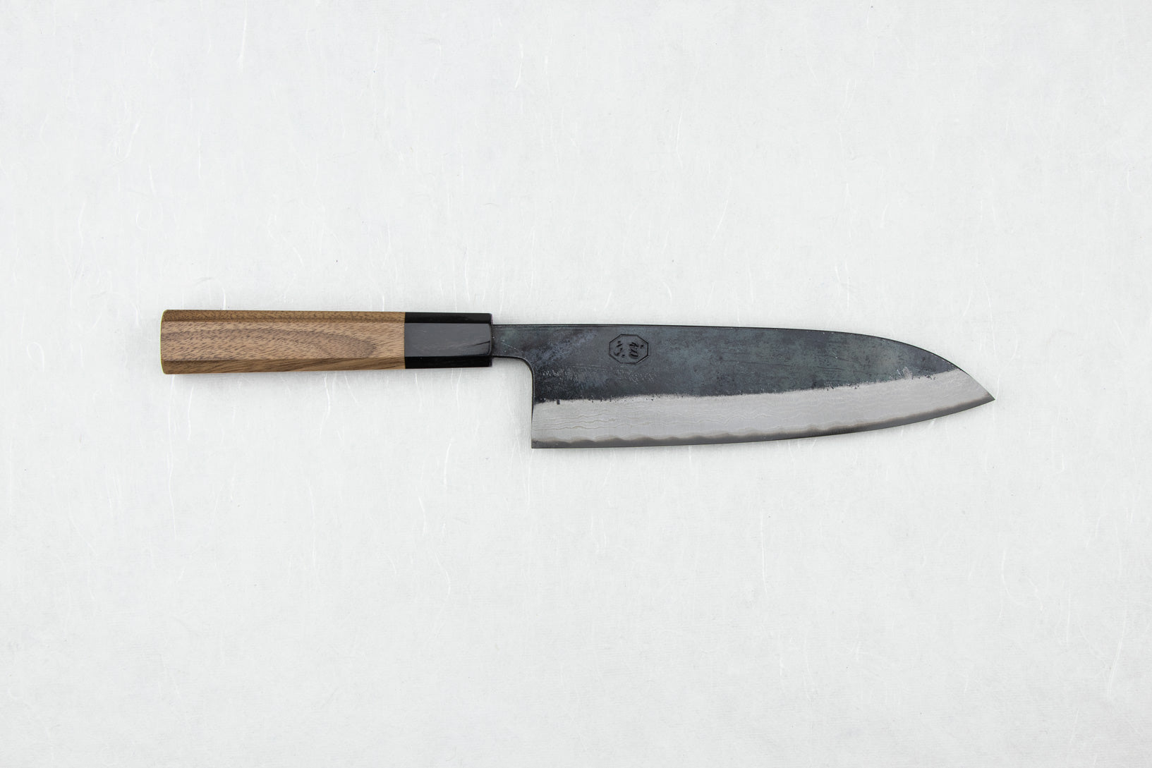 Hatsukokoro Kumokage Aogami Kurouchi Damascus Santoku 180mm from Hatsukokoro