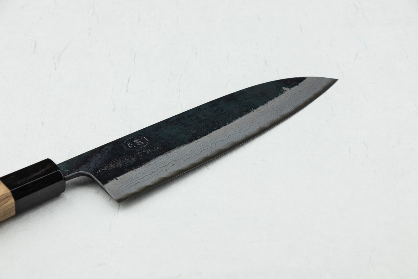 Hatsukokoro Kumokage Aogami Kurouchi Damascus Santoku 180mm from Hatsukokoro
