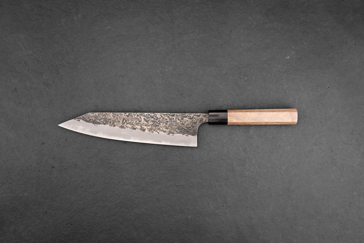 Kisuke Manaka Shirogami 2 Honwarikomi Kurouchi Tsuchime Kiritsuke Gyuto 210mm from Manaka Hamono
