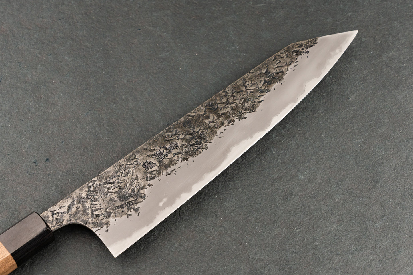 Kisuke Manaka Shirogami 2 Honwarikomi Kurouchi Tsuchime Kiritsuke Gyuto 240mm from Manaka Hamono