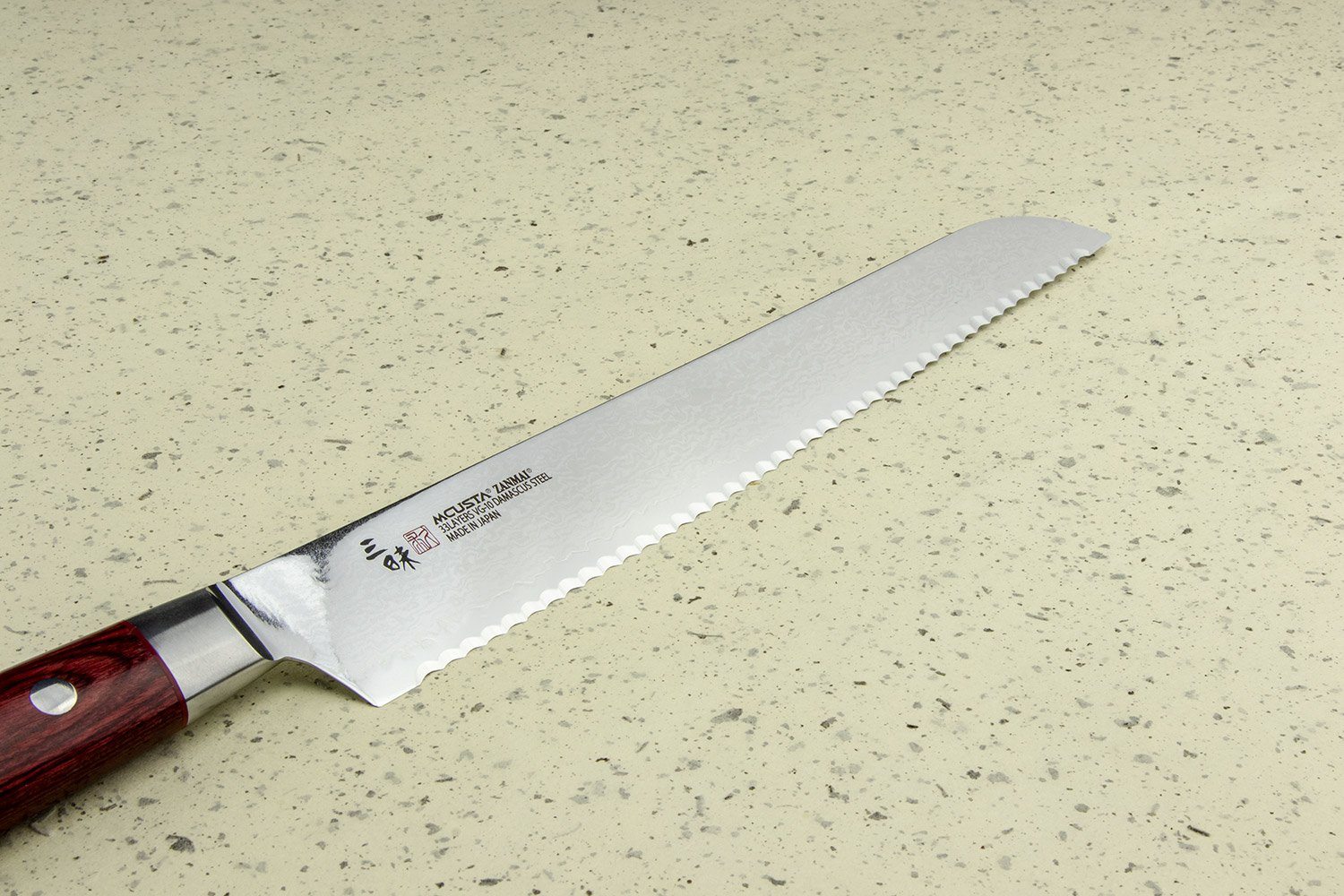 Mcusta Zanmai Classic Pro Damascus Flame Bread 230mm from Mcusta