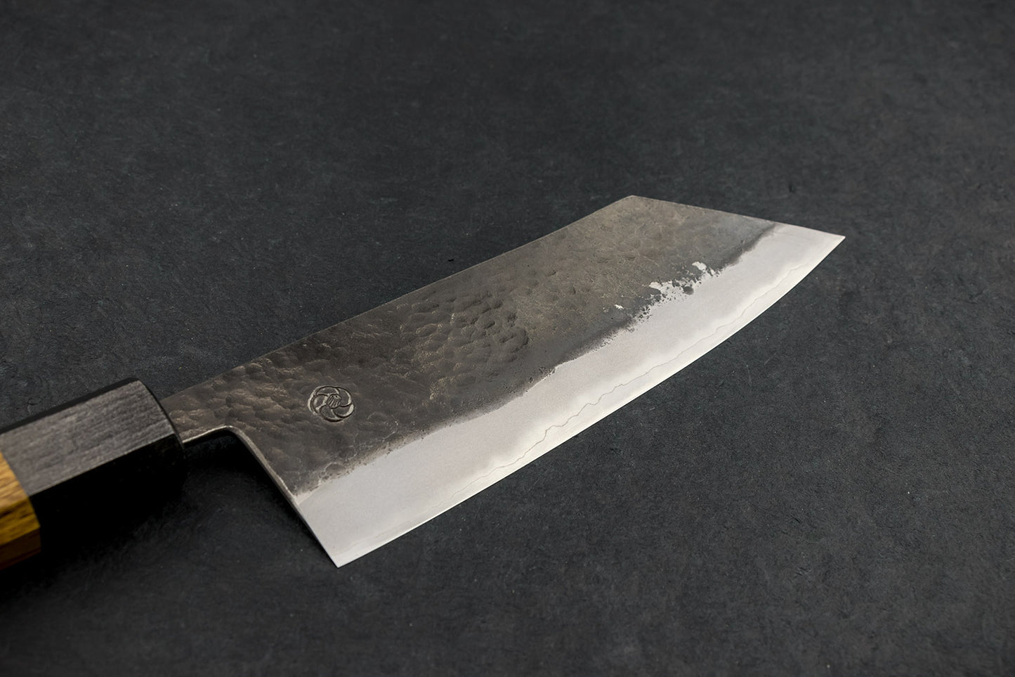 Miyazaki Kajiya Tsubaki Aogami Stainless Kurouchi Tsuchime Hakata 180mm from Miyazaki Kajiya