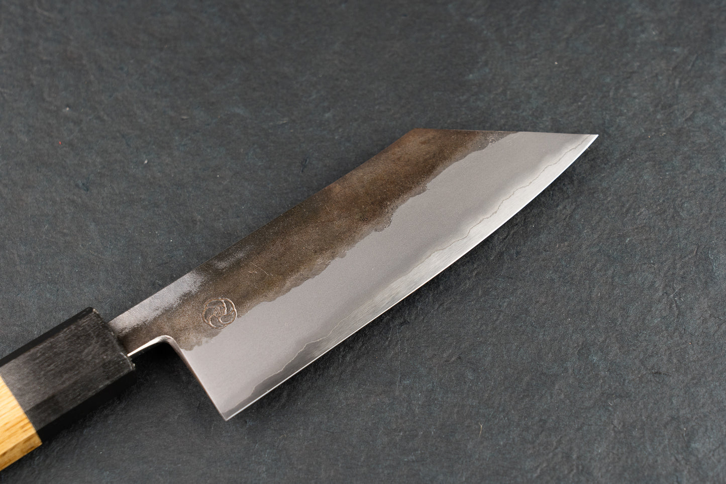 Miyazaki Kajiya Tsubaki Aogami Stainless Kurouchi Tsuchime Ko-Hakata 135mm from Miyazaki Kajiya