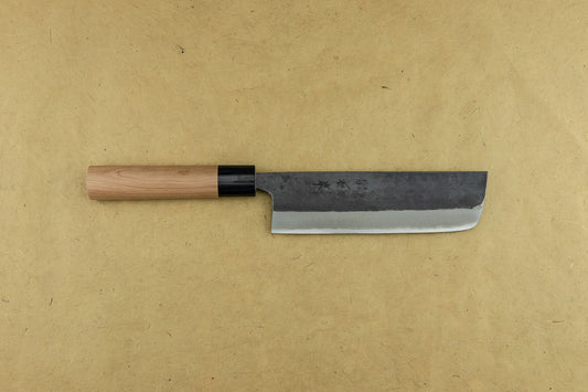 Muneishi Aogami Stainless Kurouchi Nakiri 165mm from Muneishi