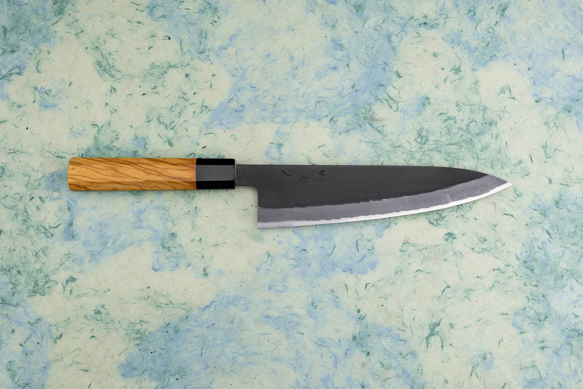 Mutsumi Hinoura "Ajikataya" Shirogami Kurouchi Gyuto 210mm from Mutsumi Hinoura