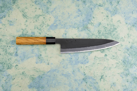 Mutsumi Hinoura "Ajikataya" Shirogami Kurouchi Gyuto 210mm from Mutsumi Hinoura