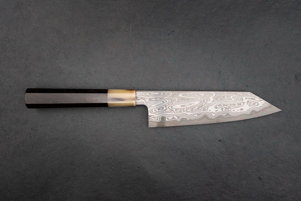 Satoshi Nakagawa x Naohito Myojin Aoichi Kuro Damascus Bunka 180mm from Nakagawa Hamono