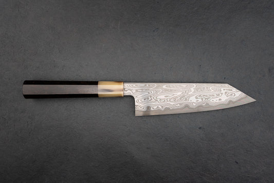 Satoshi Nakagawa x Naohito Myojin Aoichi Kuro Damascus Bunka 180mm from Nakagawa Hamono