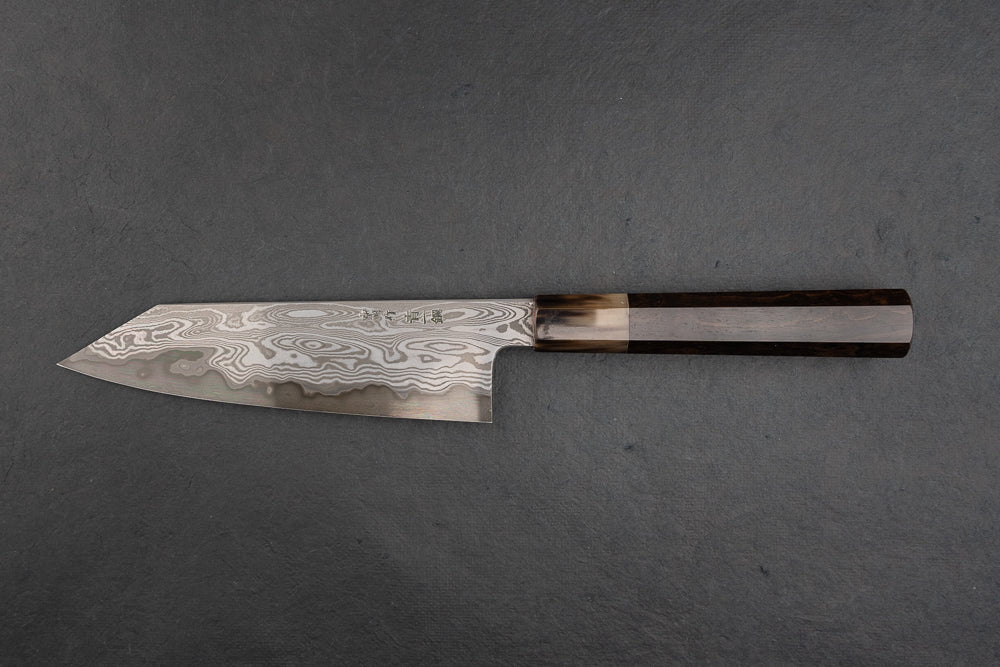 Satoshi Nakagawa x Naohito Myojin Aoichi Kuro Damascus Bunka 180mm from Nakagawa Hamono