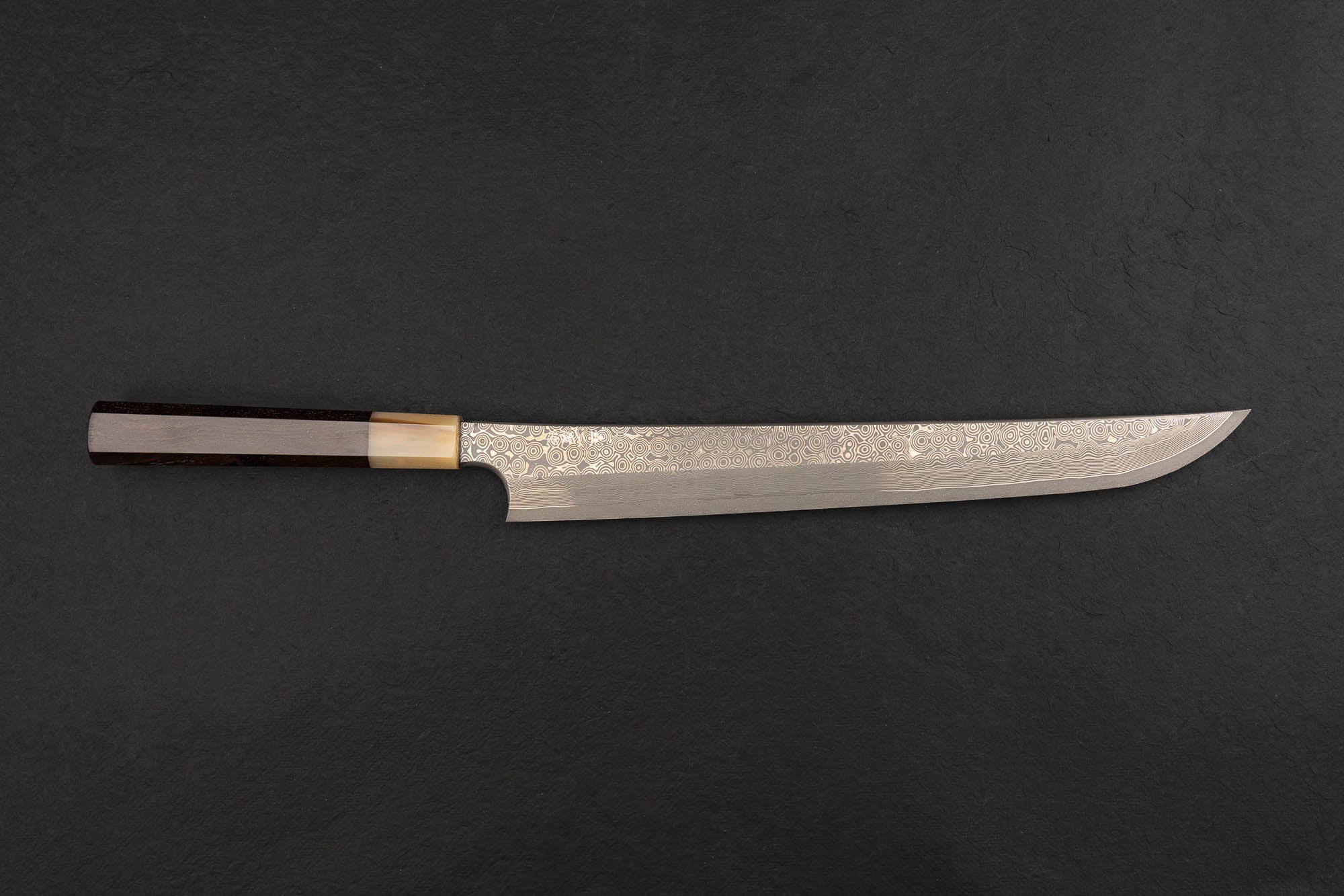 Nigara Ginsan Kurozome Damascus Sakimaru Yanagiba 300mm from Nigara Hamono