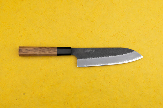 Nigara SG2 Kurouchi Tsuchime Santoku 180mm from Nigara Hamono