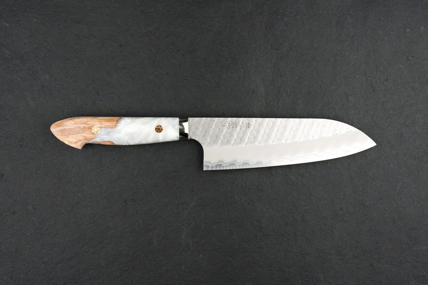 Nigara SG2 Migaki Tsuchime Western Santoku 180mm from Nigara Hamono