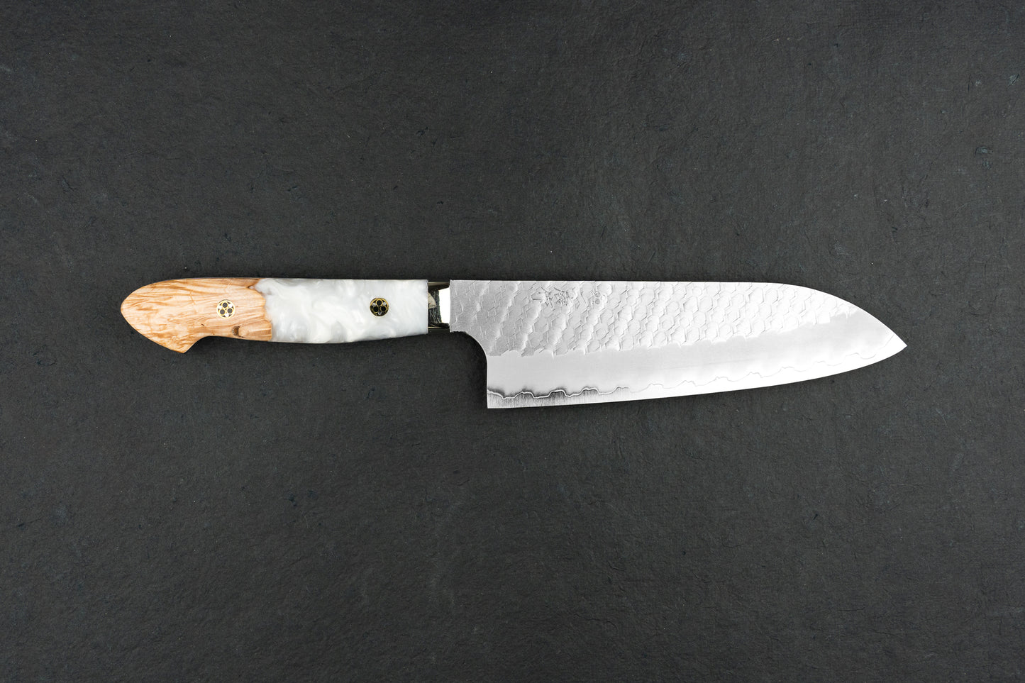 Nigara SG2 Migaki Tsuchime Western Santoku 180mm from Nigara Hamono