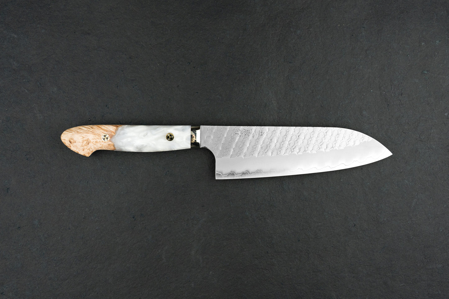 Nigara SG2 Migaki Tsuchime Western Santoku 180mm from Nigara Hamono