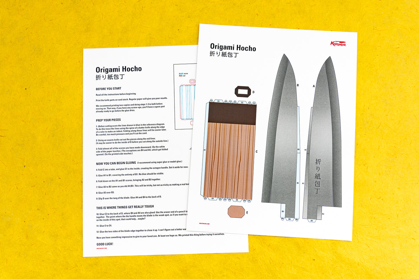 Origami Hocho from Knifewear - Handcrafted Japanese Kitchen Knives