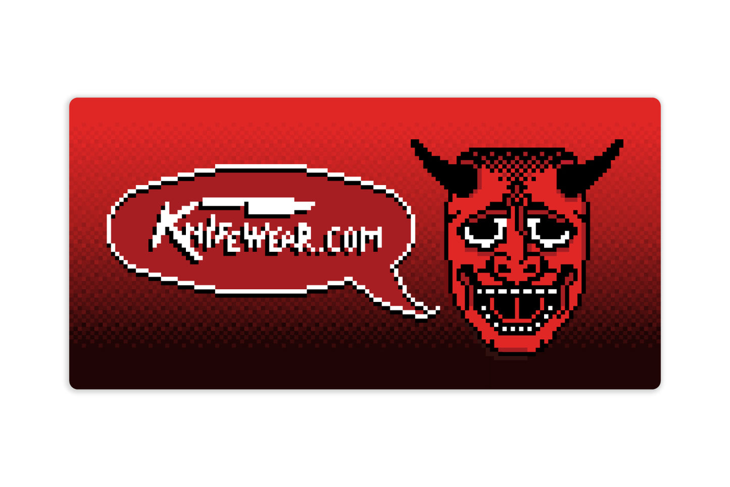 Knifewear Pixel Oni Sticker from Knifewear Merch