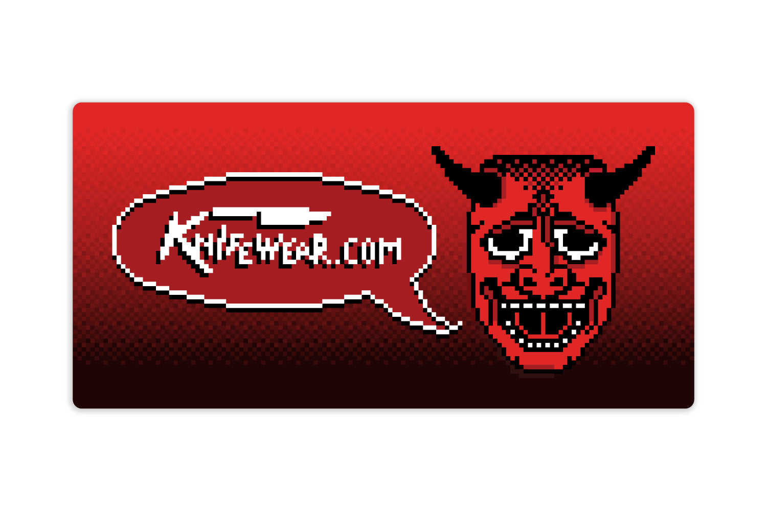 Knifewear Pixel Oni Sticker from Knifewear Merch