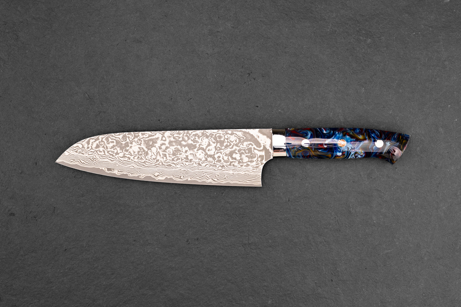 Takeshi Saji R2 Black Damascus Western Santoku 165mm from Takeshi Saji