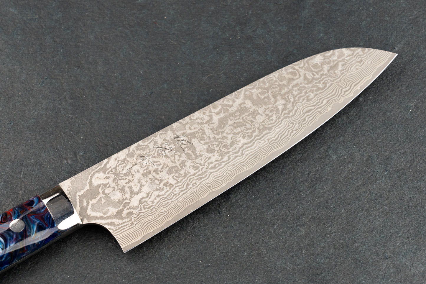 Takeshi Saji R2 Black Damascus Western Santoku 165mm from Takeshi Saji