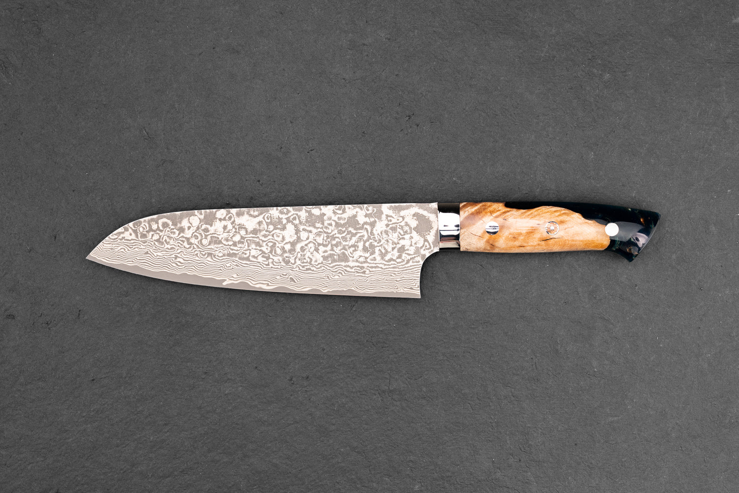 Takeshi Saji R2 Black Damascus Western Santoku 165mm from Takeshi Saji
