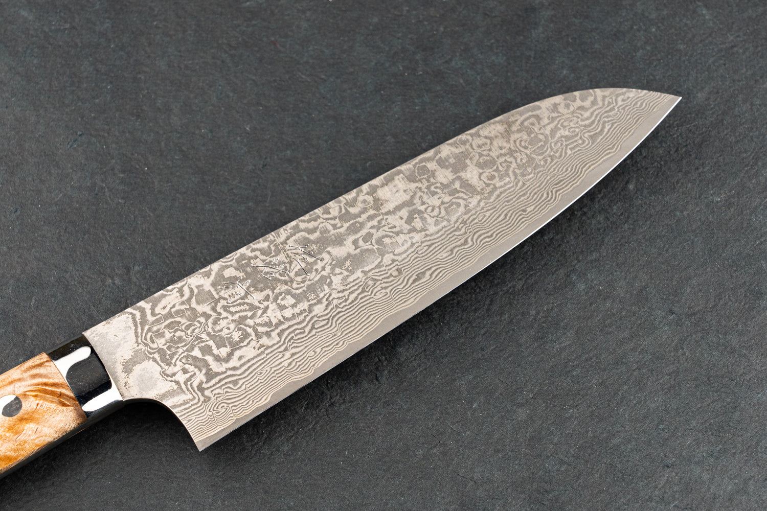 Takeshi Saji R2 Black Damascus Western Santoku 165mm from Takeshi Saji