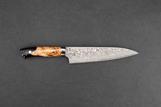 Takeshi Saji R2 Black Damascus Western Gyuto 180mm from Takeshi Saji
