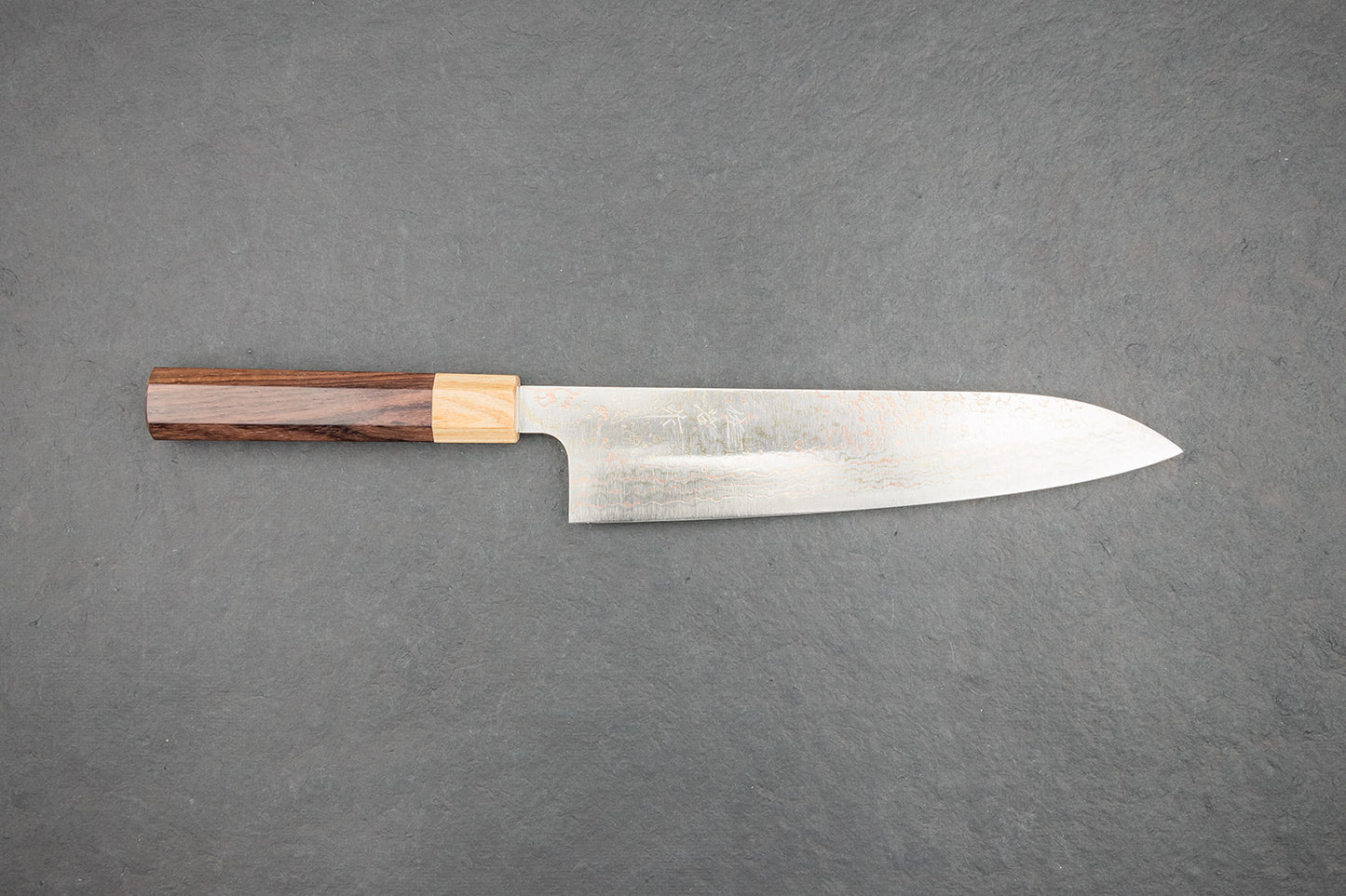 Takeshi Saji VG10W Rainbow Damascus Wa Gyuto 210mm from Takeshi Saji