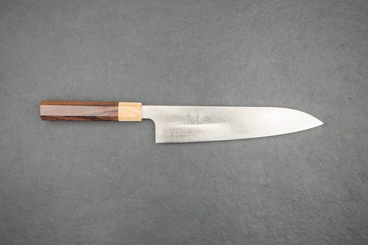 Takeshi Saji VG10W Rainbow Damascus Wa Gyuto 210mm from Takeshi Saji