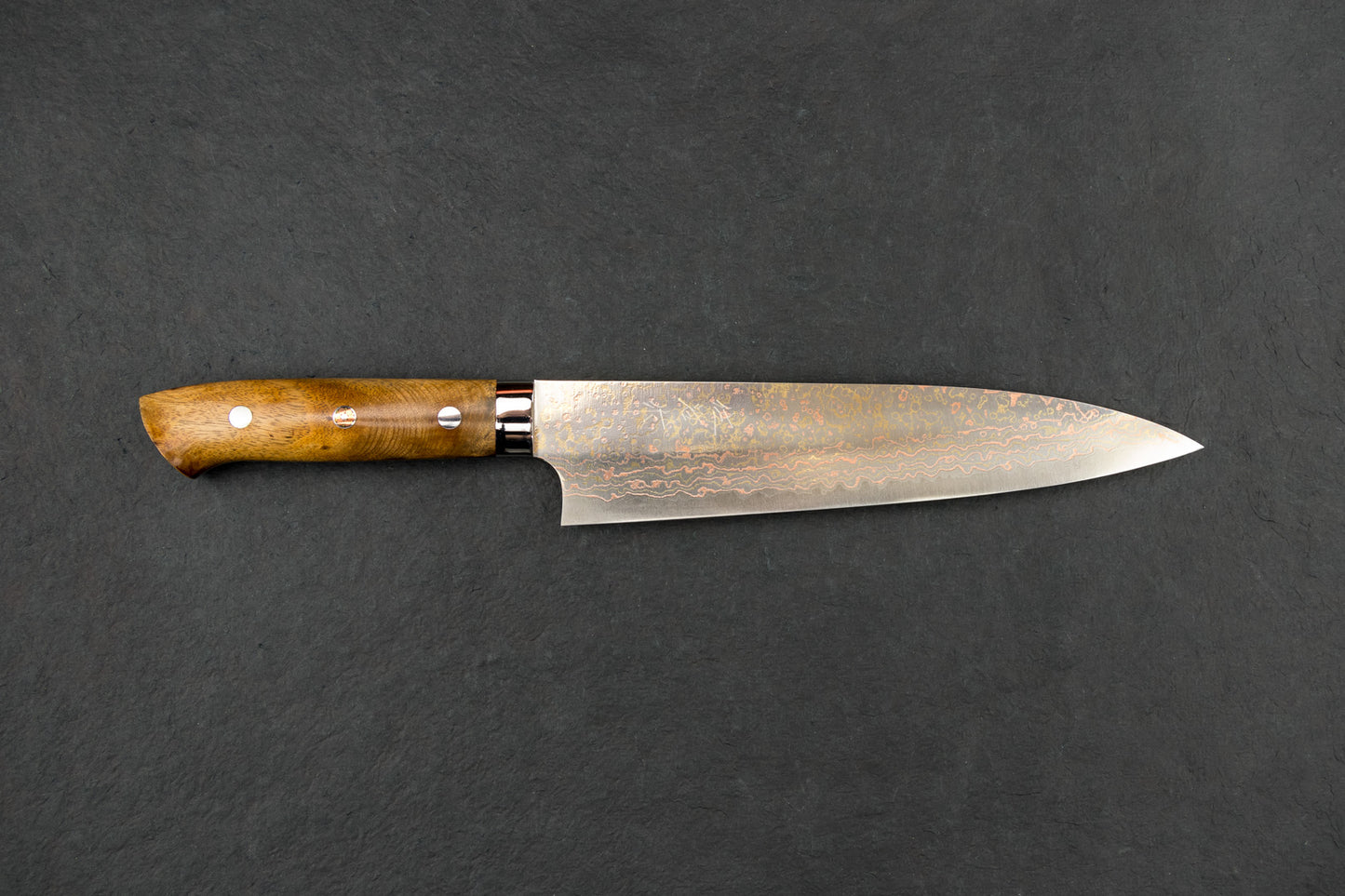 Takeshi Saji VG10W Rainbow Damascus Western Gyuto 210mm from Takeshi Saji