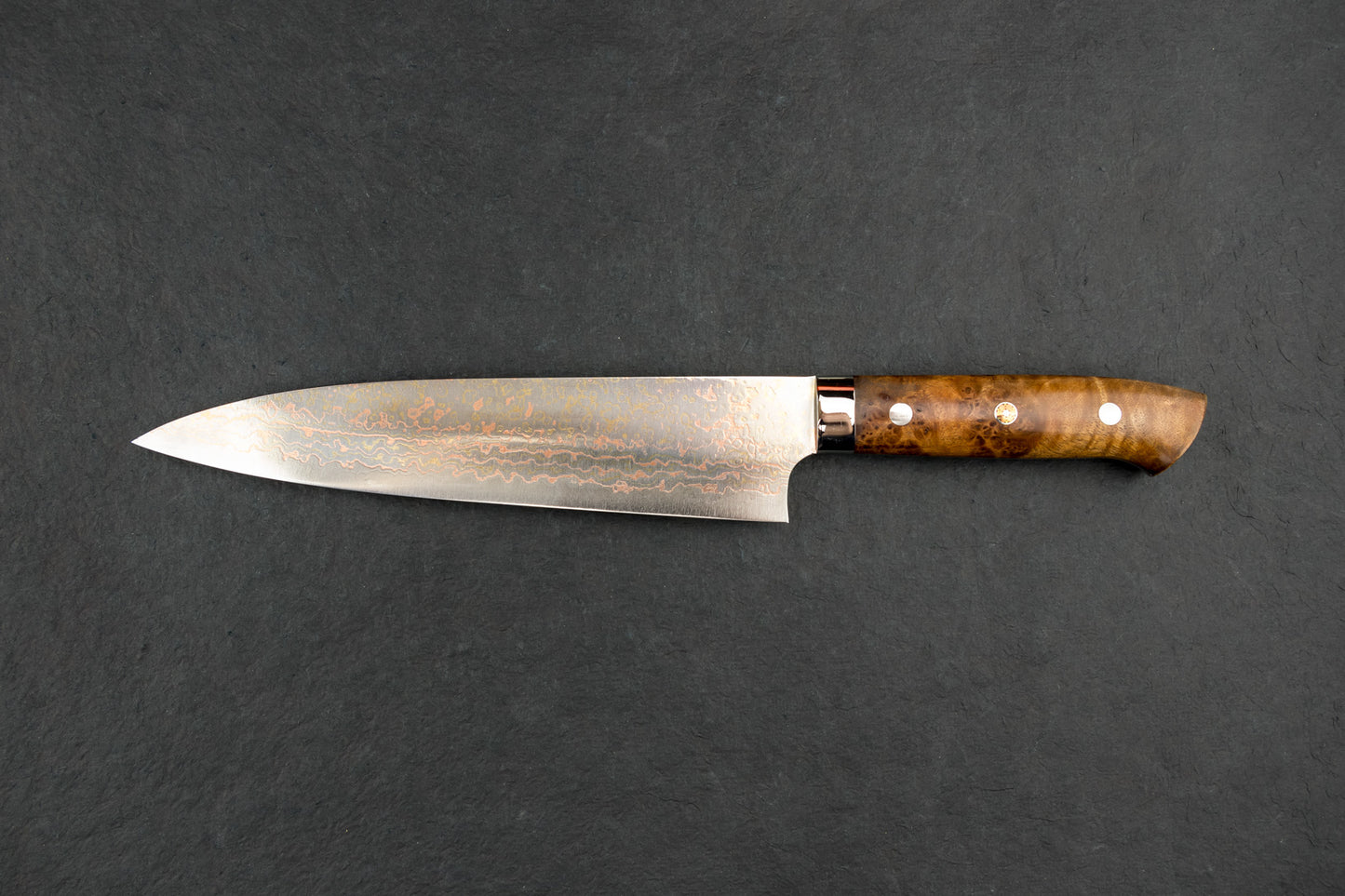Takeshi Saji VG10W Rainbow Damascus Western Gyuto 210mm from Takeshi Saji