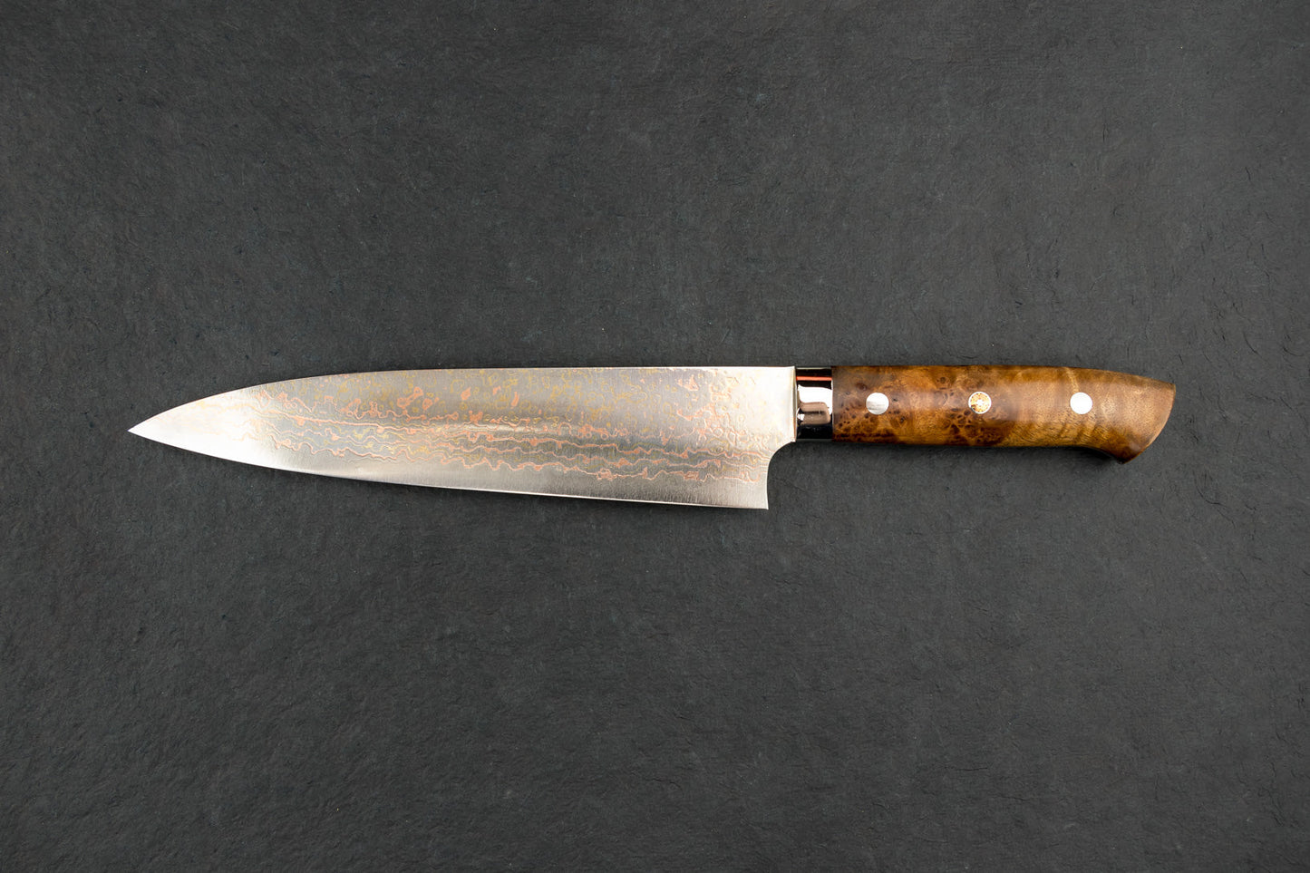 Takeshi Saji VG10W Rainbow Damascus Western Gyuto 240mm from Takeshi Saji