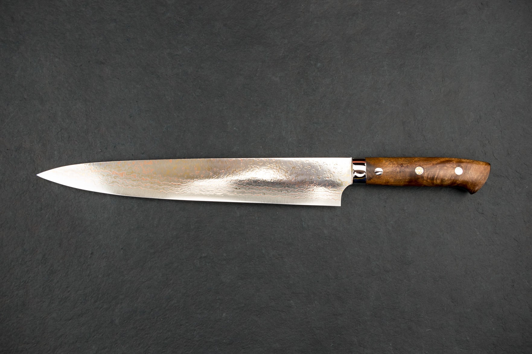 Takeshi Saji VG10W Rainbow Damascus Western Sujihiki 270mm from Takeshi Saji