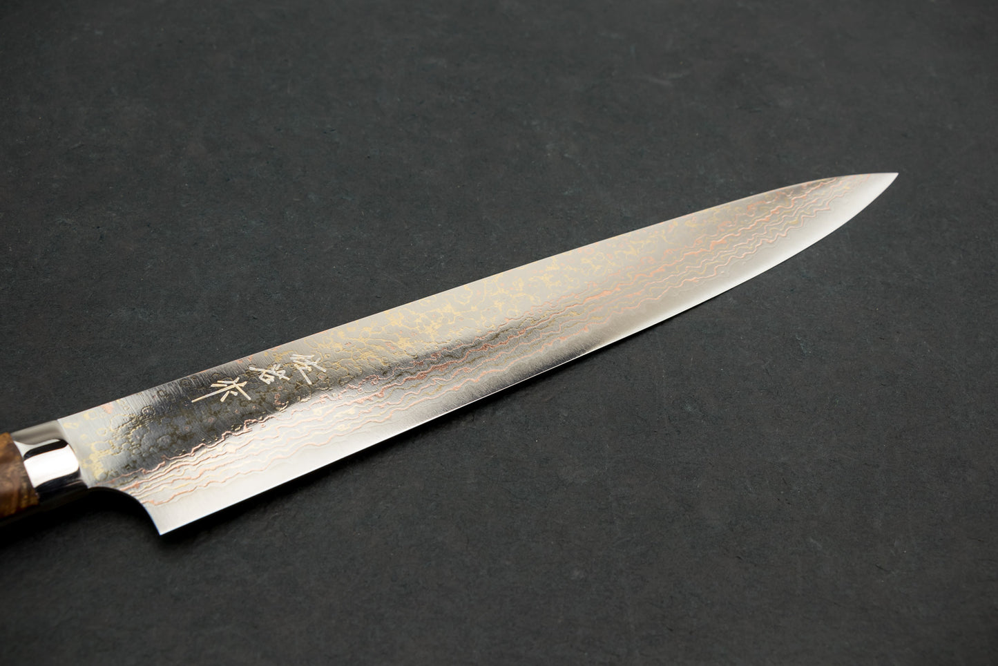 Takeshi Saji VG10W Rainbow Damascus Western Sujihiki 270mm from Takeshi Saji