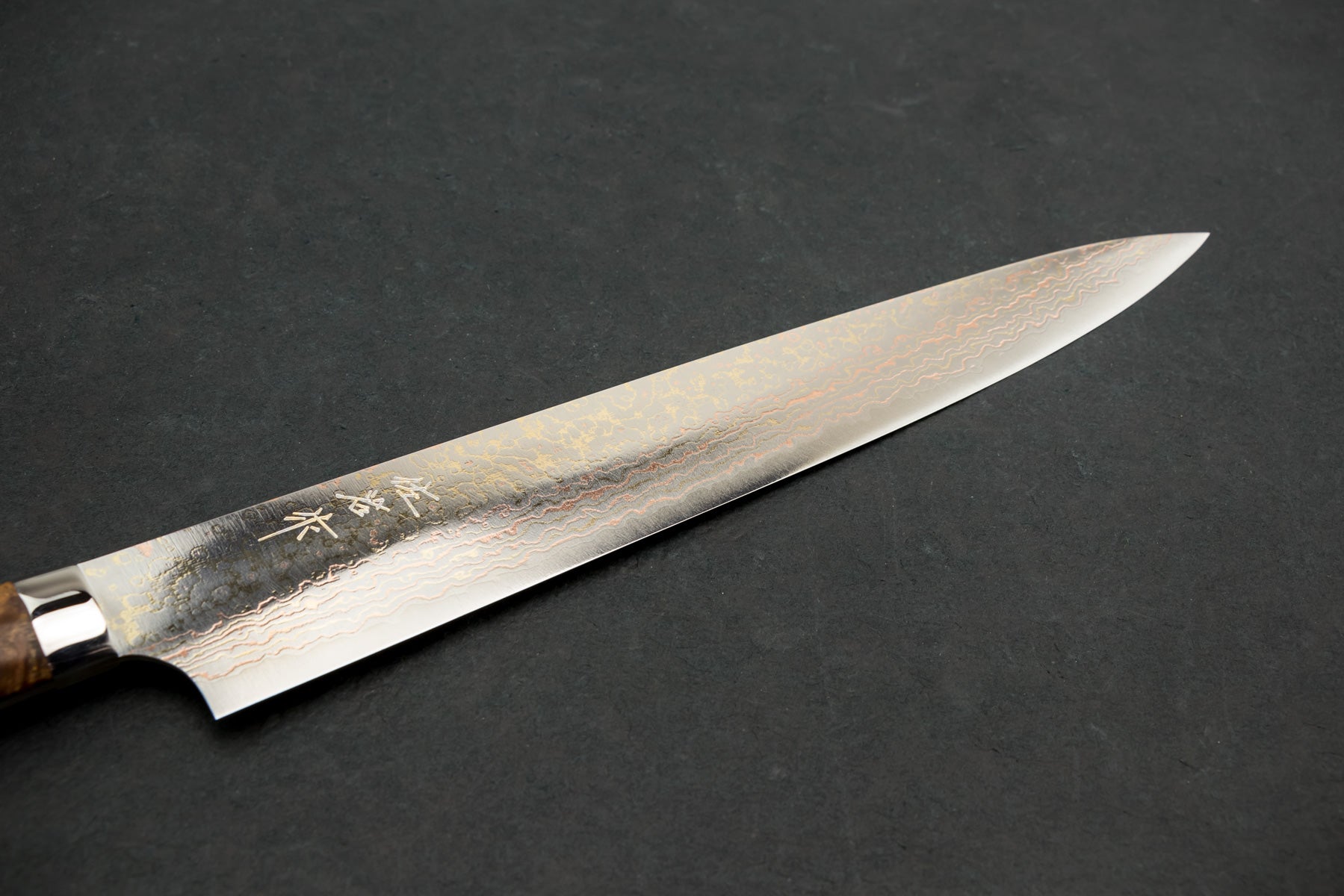 Takeshi Saji VG10W Rainbow Damascus Western Sujihiki 270mm from Takeshi Saji