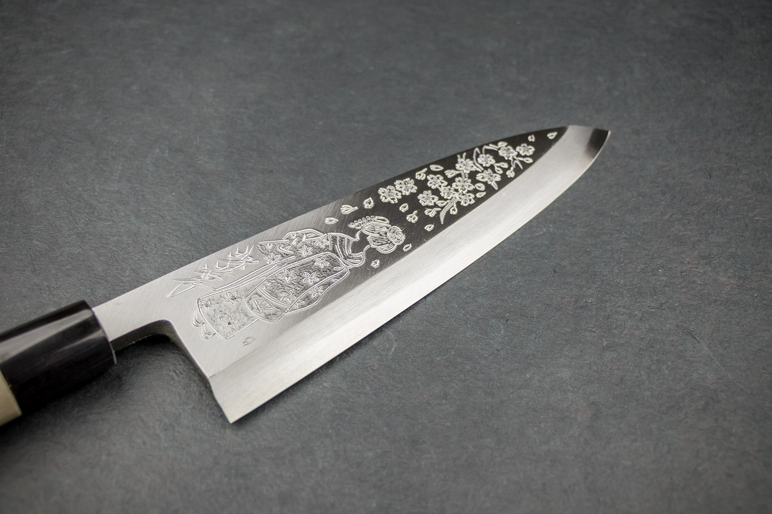 Sakai Takayuki Michiko Special Engraved Deba 240mm "Maiko Geisha" from Sakai Takayuki