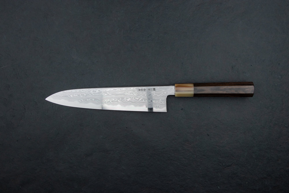 Satoshi Nakagawa x Naohito Myojin Aoichi Damascus Gyuto 240mm from Nakagawa Hamono