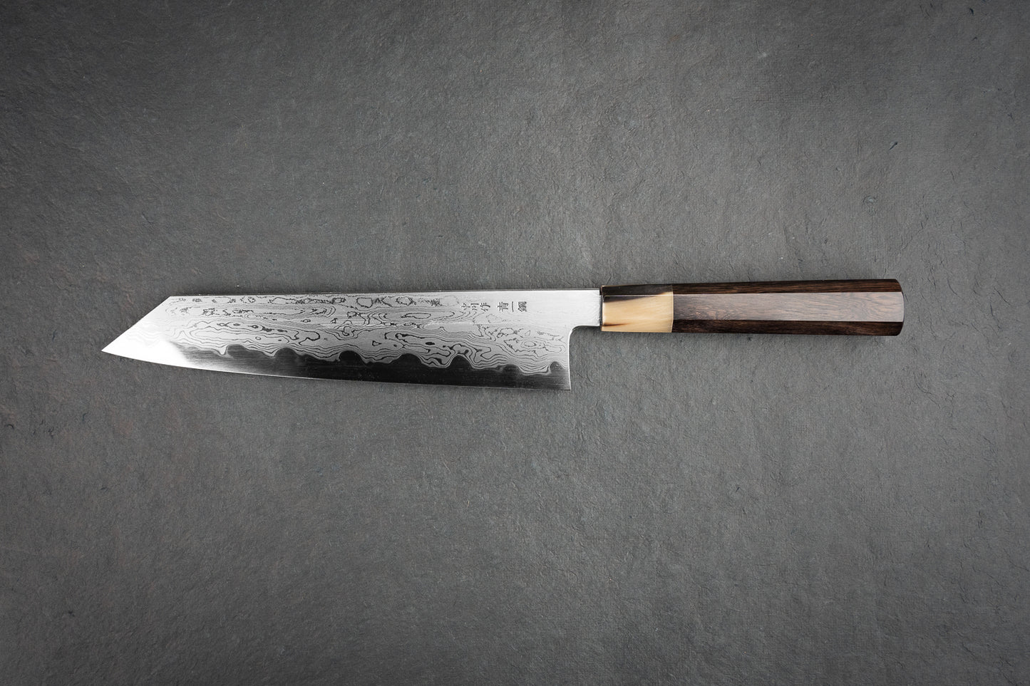 Satoshi Nakagawa x Naohito Myojin Aoichi Damascus Kiritsuke Gyuto 240mm from Nakagawa Hamono