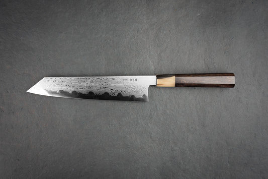 Satoshi Nakagawa x Naohito Myojin Aoichi Damascus Kiritsuke Gyuto 240mm from Nakagawa Hamono