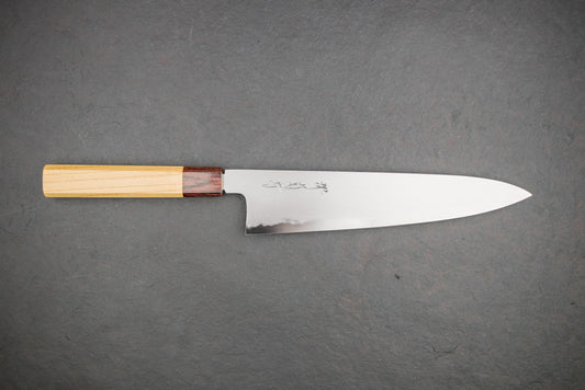Sakai Kikumori Yoshikazu Tanaka Shironiko Kasumi Gyuto 240mm from Sakai Kikumori
