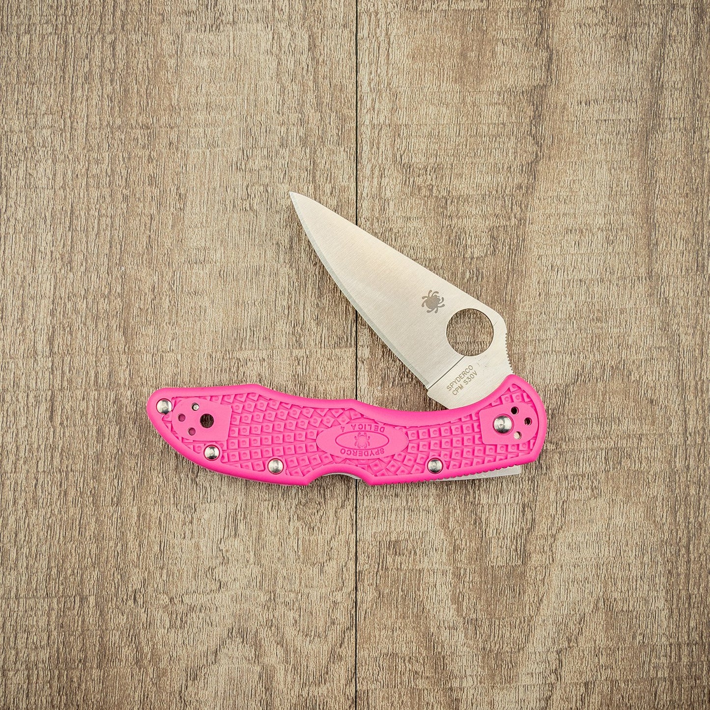 Spyderco Delica 4 Lightweight Pink Folding Knife from Spyderco