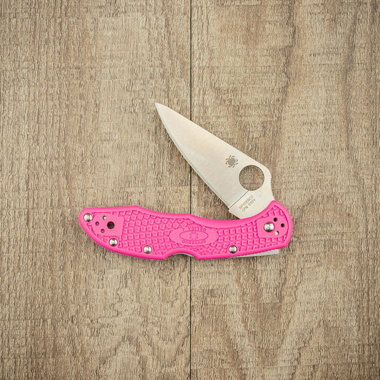 Spyderco Delica 4 Lightweight Pink Folding Knife from Spyderco