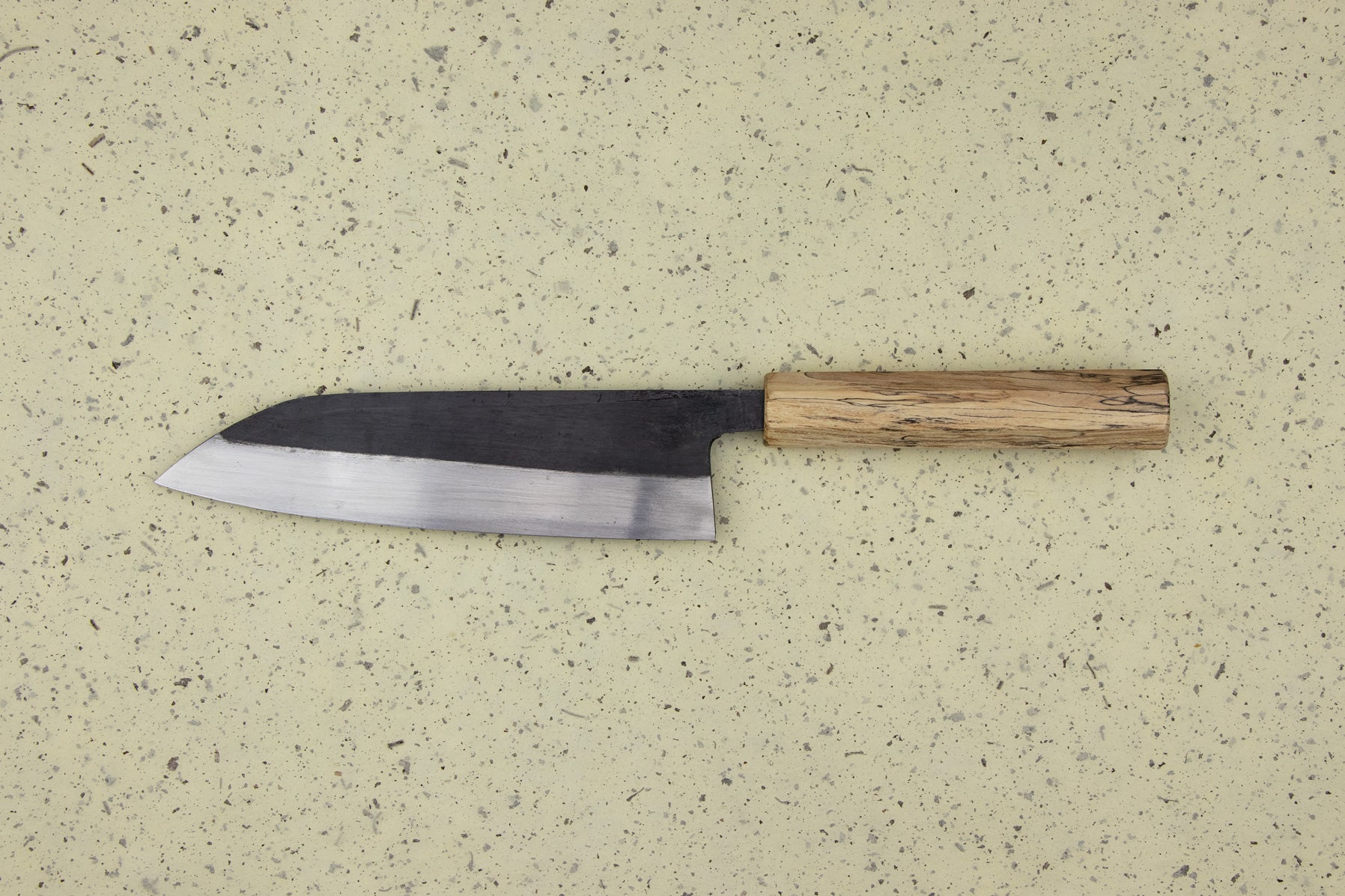 Suzuki Uchi Hamono Shirogami Kurouchi Single Bevel Santoku 165mm from Suzuki Uchi Hamono